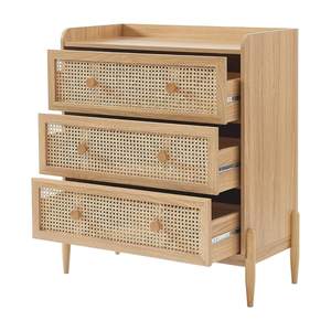 Children's Rattan Dresser Kids Furniture Kids Room Rattan <b>Chest</b> 3 Drawers <b>Storage</b> Cheap Price High Quality Hot Sale Factory - Product Image 1