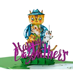 Best gift for Dad and teacher with a new 3d greeting cards handmade on Father's Day from Vietnam HMG in Bulk