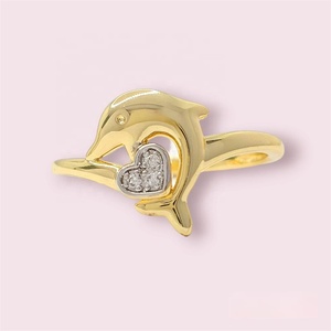 ขายร้อนอินเทรนด์ขัดเงาสูง 925 เงินสเตอร์ลิงด้วยZirconia Dolphinเงินแหวนเครื่องประดับแฟชั่นสําหรับสาวๆ - Product Image 3