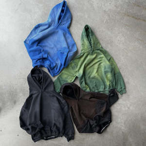 Sweat à capuche ample de luxe 100 % coton 430g délavé à l'acide pour homme avec option de logo personnalisé vierge. - Product Image 5