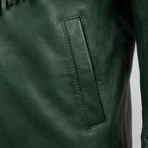 Veste de moto en cuir pour homme NAI-0490A, style motard, fermeture éclair, rembourrage en coton, vêtements d'été pour la conduite, couleur personnalisable - Product Image 5