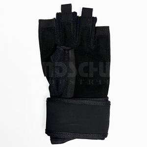 Gants de musculation unisexes en PU à demi-doigts, rembourrés, avec sangle de poignet réglable et fermeture à boucle, pour une adhérence durable, entraînement et fitness - Product Image 4