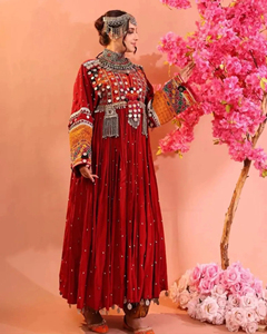 Vestidos Tradicionales Afganos con Bordado de Encaje para Mujer, Transpirables, de Buena Calidad, con el Mejor Diseño, Ropa Étnica, Vestido Afgano Kuchi - Product Image 3