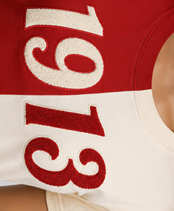 Camiseta de Algodón Chenille 1913 con Cuello Redondo, Talla Grande, Personalizada OEM ODM, con Letras Griegas, Unisex, Ropa Casual para el Campus - Product Image 6