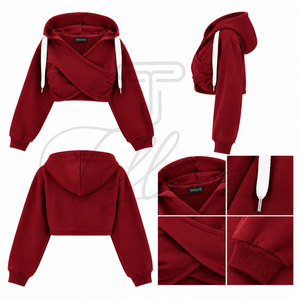 Sudadera corta de alta calidad, venta directa de fábrica, fabricada en Pakistán, transpirable, informal, para mujer. - Product Image 5