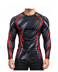 Long Sleeve Rash Guard Compression <b>Shirt</b> 3D Sublimation Print <b>BJJ</b> MMA Jiu Jitsu Fighting <b>T</b>-<b>Shirt</b> Wholesale Gym Fitness Rashguard - Product Image 1