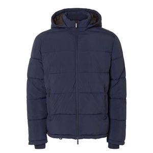 2025 Custom Logo OEM Wholesale Man Coats Custom Polyester Winter Bubble Men's Down Puffer Padding <b>Jackets</b> Navy Blue Color Adults - Product Image 1