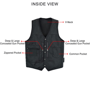 Gilet en cuir respirant pour homme au design unique, nouvelle mode, couleur personnalisée, gilet de moto en cuir véritable à vendre - Product Image 6