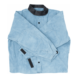 <b>Welding</b> Jacket and Pants Set Reinforced Heat Resistant Leather Large Safety Workwear - Product Image 3