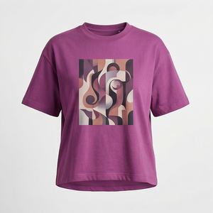 Camiseta de Mujer para Verano, Cuello Redondo, Manga Corta, Estilo Casual, 100% Algodón, Personalizable en Color - Product Image 1