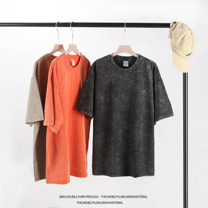 เสื้อยืดโอเวอร์ไซส์ผู้ชาย OEM Retro ผ้าฝ้าย 100% หนานุ่ม พิมพ์ลาย DTG โลโก้เสื้อยืด ล้างสีแบบ Stone Acid วินเทจ เสื้อยืดสั่งทำพิเศษ - Product Image 6