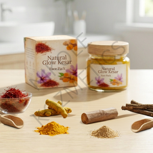 Masque facial éclaircissant au safran naturel Kesar pour une peau éclatante, soin du teint et uniformisation du teint - Product Image 2