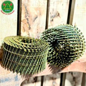 Industrial Grade 2-1/2 Icnh Wire Coil Pallet <b>Nails</b> Screw/Smooth Shank Yellow Coated Custom Size Wooden Pallet Pneumatic <b>Nail</b> Gun - Product Image 1