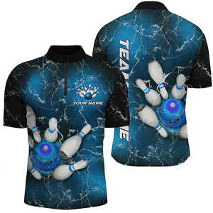 Camisa de Bolera Casual Personalizada para Hombre, Cuello Mao, Diseño Impreso por Transferencia de Calor, 220g, 100% Poliéster, Transpirable, de Secado Rápido - Product Image 1