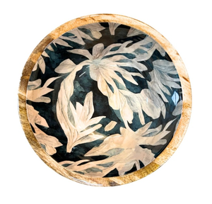 Tazón de Servir de Madera Natural de Alta Calidad con Diseño Tropical Esmaltado, Vajilla de Diseño Novedoso, Tazón para Servir en Fiestas - Product Image 4