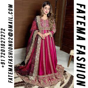 Dernière tenue de créateur High O Demand Heavy Chinon Silk Anarkali Suit & Dupatta Avec chaîne de broderie et travail de séquence de 9mm - Product Image 2