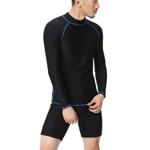 2026 New <b>Men's</b> Rash Guard <b>Compression</b> Long Sleeve Top Shorts Spandex/Polyester Lightweight Quick Dry Breathable Anti-Bacterial - Product Image 2