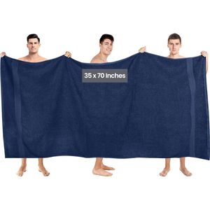 Serviettes de bain luxueuses en coton 100% ring-spun, 600 GSM, 35 x 70 pouces, séchage rapide, très absorbantes, lot de 2 - Product Image 2