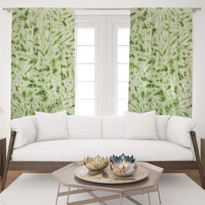 ผ้าม่านผ้าฝ้ายพิมพ์ลายมัดย้อมสไตล์โมเดิร์น ตกแต่งหน้าต่างสไตล์โบโฮ สำหรับบ้าน ห้องนอน ขายส่งจากอินเดีย - Product Image 1