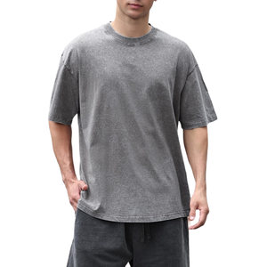 Camisetas Extra Grandes de Alta Calidad para Hombre, con Logotipo Personalizado, Hombros Caídos, Corte Holgado, Estilo Urbano, Camisetas Extra Grandes Lisas para Hombre - Product Image 3