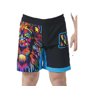 Shorts de MMA unisexes personnalisés à impression numérique pour BJJ, Jiu Jitsu, Grappling, UFC, respirants, avec logo SpaOEM, Muay Thai, en Spandex/Nylon sans couture - Product Image 5
