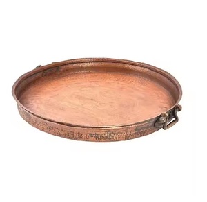 Elegant <b>Large</b> Copper <b>Tray</b> Household Kitchenware Accessories With handle Home Decorative & Storage <b>Tray</b> - Product Image 1