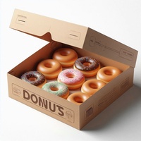 Cajas de Regalo Plegables de Lujo Personalizables para Donuts, Cupcakes, Sushi, Chicle y Postres, con Laminado Mate y Grabado en Relieve, Aptas para Alimentos