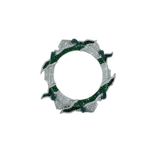 Reloj de Lujo con Bisel Cuadrado de Cuarzo Totalmente Cubierto de Diamantes Moissanite VVS en Dos Tonos - Product Image 1