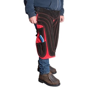 Protège-jambes de fermeur en cuir suédé souple personnalisé, réglables, pour le sablage des sabots et la protection des sabots des chevaux - Product Image 2
