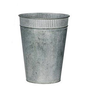 Galvanized French Vase Metal <b>Planter</b> Buckets <b>Small</b> Succulent Plant Pots and Removable Display Handles - Product Image 3