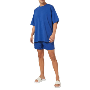 Wholesale Custom Design Casual Breathable Cotton T-Shirt & Shorts Two-Piece Summer <b>Set</b> for Men-Custom Logo & Color Best Quality - Product Image 5