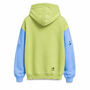 Ensemble de survêtement unisexe à blocs de couleur, sweat à capuche et pantalon de jogging, 100% coton French Terry, long et oversize, style streetwear - Product Image 5