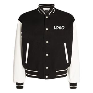 Haute Qualité Streetwear Chenille Broderie Logo patch Casual Baseball Veste Letterman Manteau Laine Varsity Vestes Pour Hommes - Product Image 5