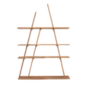 Étagère à livres triangulaire de style minimaliste en provenance d'Indonésie avec structure en bois de teck pour la décoration de la maison - Product Image 2