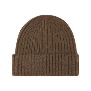 Custom Logo Plain Dyed Woven Label Winter Hat <b>Wool</b> Knitted Beanies Hat Acrylic Warm Knitted Beanie Unisex Solid <b>Caps</b> - Product Image 1