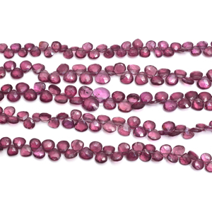 High Quality Natural Rhodolite Garnet Faceted Heart Shape <b>Beads</b> 8 Inch 6x6 to 9.5x10 mm Gemstone Strand for Jewelry Necklace - Product Image 1