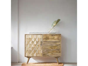 Darwin Mango Wood <b>Sideboard</b> Closed Cabinet Storage Solid Mango Wood <b>Sideboard</b> Cabint with Natural Finish Wooden <b>Sideboard</b> 2026 - Product Image 6