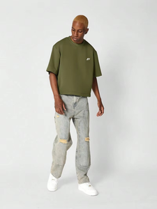 Camisetas de Hombre al por Mayor, 100% Algodón, 300GSM, Felpa Francesa Gruesa, Corte Holgado y Cuadrado, Estilo Urbano, Proveedor en EE. UU. - Product Image 2