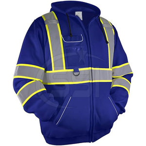 Sweat-shirt de sécurité quotidien, classe 2 ANSI, EN ISO 20471 classe 2, vêtements de travail réfléchissants imperméables, logo, alliant confort et durabilité - Product Image 2