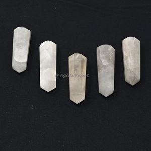 Pierres de Guérison Naturelles Scolecite Double Point Terminé Vente en Gros Labradorite Double Terminé Obélisque Point Tower - Product Image 5