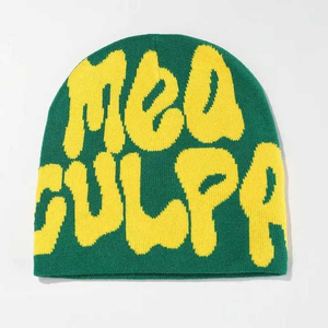 Winter Best Selling Custom Beanie Caps Professional Designer Printing Pakistan's <b>Top</b> Wholesale Supplier jacquard Beanie Caps - Product Image 3