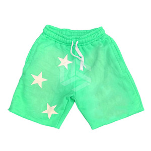 Pantalones Cortos de Algodón Ecológico con Lavado Ácido, Diseño Sólido, Cintura Media, Estilo Casual, con Diseño Personalizado y Efecto Desgastado por el Sol - Product Image 3