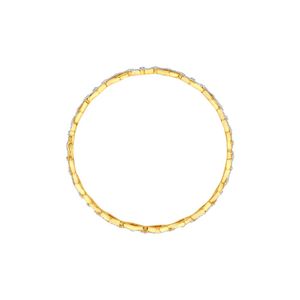 กำไลข้อมือเทนนิสทรงหยดน้ำประดับเพชรทรงกลมทองคำโรสโกลด์ 14K - Product Image 1