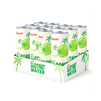 Premium OEM/ODM 100% puur natuurlijk kokoswater 330ml gesteriliseerde aluminium blik groothandel hoge kwaliteit origineel vers kokosnootwater