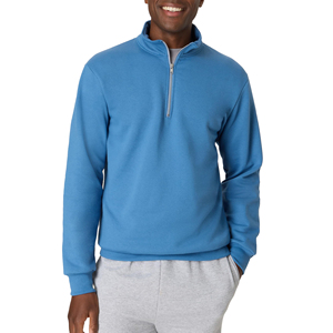 Sweat-shirt en molleton épais pour homme, col demi-zip, coupe confortable, idéal pour l'automne et l'hiver. - Product Image 6