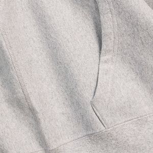 Sudadera con Capucha de Felpa de Corte Holgado en Color Gris Jaspeado, Sudadera con Capucha de Mezcla de Algodón Suave, Informal, Cálida, Unisex, Estilo Urbano - Product Image 6