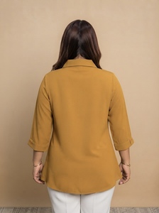 Chemise à manches longues tendance pour femmes, pour un look de bureau et décontracté sans effort, acheter directement auprès du fournisseur - Product Image 2