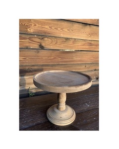 Base de Madera Premium para Tartas con Acabado Natural, Pedestal Rústico para Exhibición de Postres, para Bodas, Fiestas de Cumpleaños, Decoración del Hogar - Product Image 1