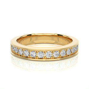 Bague en or 18 carats avec diamant naturel rond de 0,49 carat, bague en diamant véritable, bijoux en diamant fin à vendre, exportation - Product Image 3