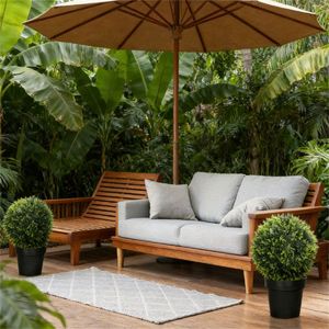 Set di 2 Piante Decorative Artificiali Simulate - Product Image 1